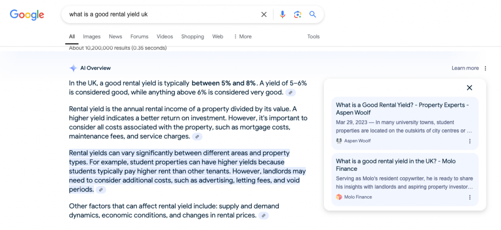 Google AIO Overview ranking